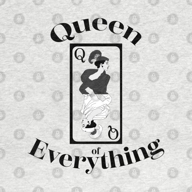 Queen of Everything tee, Custom t-shirt, Positive top, Goddess shirt, Alt clothing, Playing card tee, Queen card, Strong woman, Empowerment by AYar